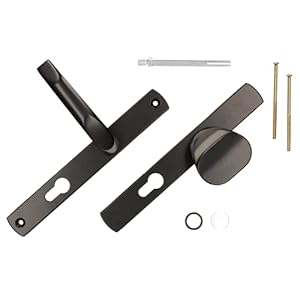 KOTARBAU® Türdrücker-Türknauf Satz 72 mm Langschild Schwarz Profilzylinder für Türen Tore Pforten