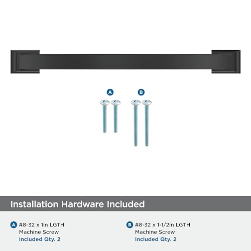 Image of Amerock Candler 7-9 /16 inch (192mm) Center-to-Center Black Bronze Cabinet Pull, BP29350BBR