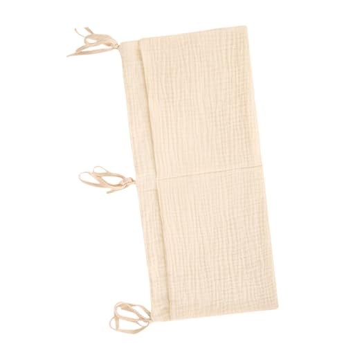 Tizuqe Nursery Bedside Hanging Storage Bag for Baby 2 Pockets Crib Organizes Diaper & Toy Storage Solution Space Saving Bag