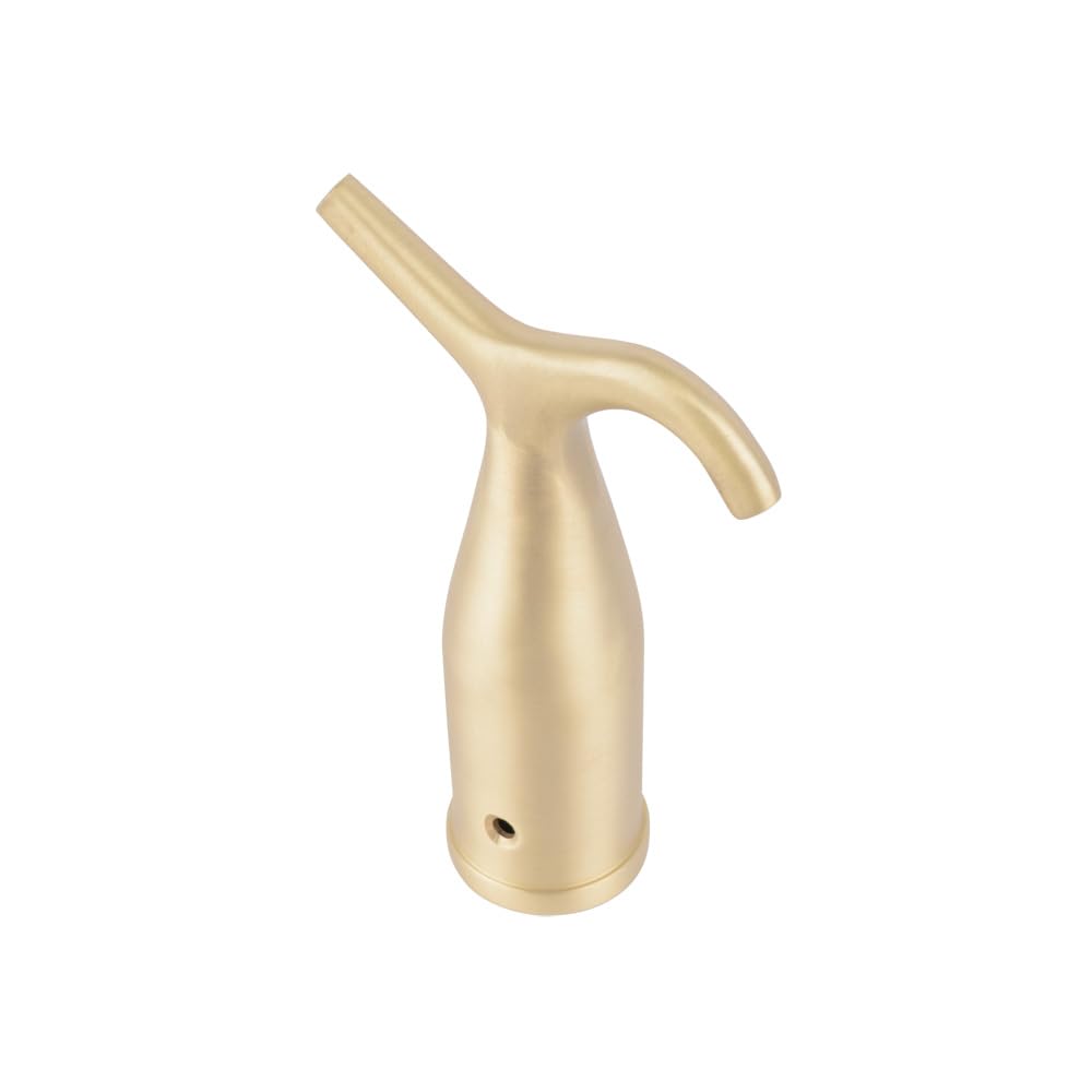 Sash Heritage Satin Brass Solid Cast Brass Metal Pole Hook For 25Mm Diameter Pole
