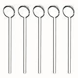 TMXAOK 5 cucharas agitadoras de vidrio transparente para cóctel de leche, bebidas frías, cucharas mezcladoras, cucharaditas, agitadores, sal y azúcar, aperitivos, cuchara de helado para el hogar, bar