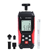 Digitaler 2-in-1-Drehzahlmesser, berührungsloser Laser-Fotosensor, 3-99.999 U/min und Kontakt, 3-19.999 U/min, Drehzahlmesser, Tester, professioneller MAX/MIN/Hold-Daten, Tragbares Automotorwerkzeug