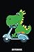 Dino Scooter Funny Dinosaur Moped Motorbike Design Notebook: Cute Trendy Dinosaur Wide Ruled Paper Notebook Journal | Pretty Wide Blank Lined Workbook ... for Home School College for Writing Notes