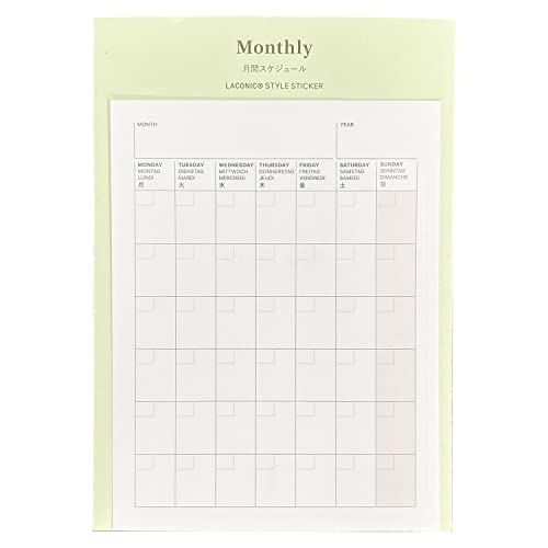 Note Autocollant Date Mensuel Libre Laconic LGF33 pour agenda