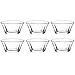 Lav - Set de 6 boles de cristal, modelo Truva, cuencos para servir aperitivos, postres, resistentes, aptos para lavavajillas (310 ml, 12 x 5,5 cm)
