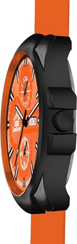 Image of LIMESTONE Men's Analog Quartz Watch with Day & Date Display, Leather /Silicone Strap - Casual & Formal Wrist Watch for Men