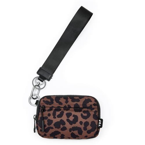 Image of Wristlet Wallet for Women with Clear ID Window, Zip Coin Purse and Keychain | 3 Card Slots, Exterior Zip Pocket, Inner Mesh Pouch, Lipstick Holder, Detachable Wrist Strap, Lightweight Nylon