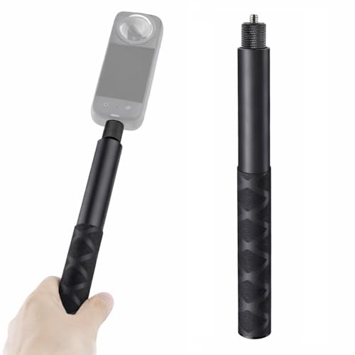 47.2' Invisible Selfie Stick for Insta360 X5/X4/GO3 DJI OSMO - Aviation Aluminum 120cm Extension Pole with Auto-Remove 360° Technology