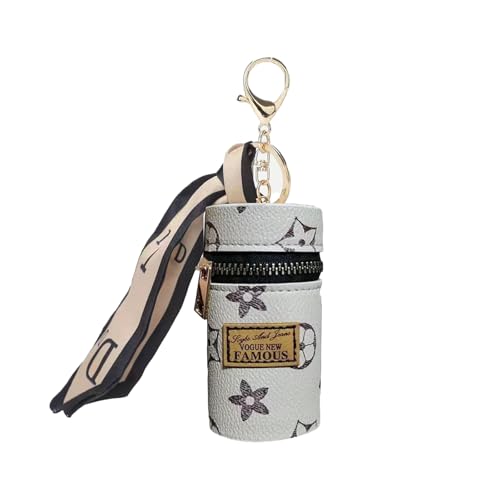 Mini bolsa balde vintage europeia e americana com pingente simples envelope de batom vintage, Flor branca, P