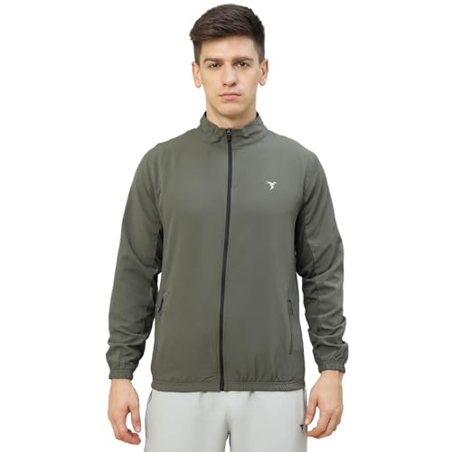 Image of TECHNOSPORT Men's Solid Polyester Techno Lite Jacket With SPF50+ And Microbial Properties