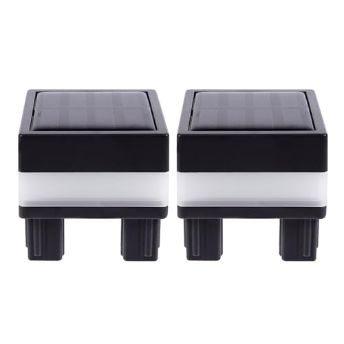 Farola solar para exteriores negra con luces LED y protección IP55 para iluminación de jardín
