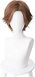 KAPVXRKI OW Jesse McCree Cosplay Wig Jesse Heat Resistant Synthetic Wigs for Halloween Costume Party Role Play+Wig Cap