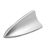 uxcell Silver Tone Plastic Shark Fin Shape Car Decorative Dummy Roof Antenna Aerial