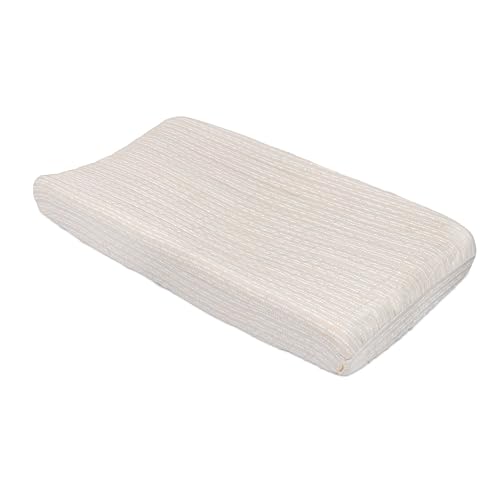 Image of Crane Baby Changing Pad Cover, 100% Cotton Sateen Exterior Change Pad Cover, Neutral Dot, 16" x 32", Fitted Changing Pad Covers, Changing Table Pad Cover for Nursery, Baby Registry or Shower Gift
