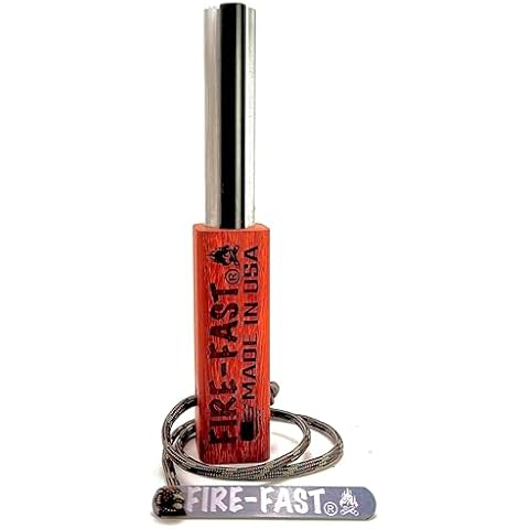Fire-Fast Trekker. Best Emergency Waterproof Survival Fire Starter. Magnesium and Euro Fire Steel Ferro Rod. Compact Durable Tool for Bushcraft, Camping, Backpacking, Hiking, Hunting, or Bug Out Bag. Cover