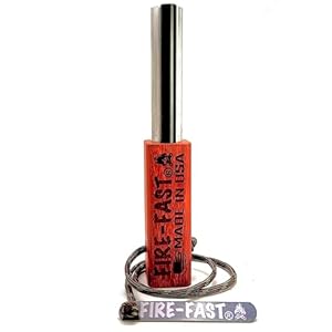 Trekker. Best Emergency Waterproof Survival Fire Starter. Magnesium and Euro Fire Steel Ferro Rod. Compact Durable Tool for Bushcraft, Camping, Backpacking, Hiking, Hunting, or Bug Out Bag