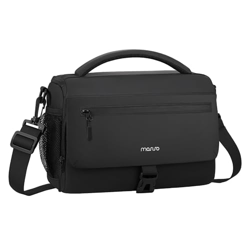 Bolsa cruzada para cámara DSLR impermeable negra miniatura 1