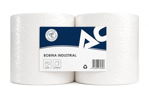 Bobina de Papel Industrial de Pasta de celulosa Blanco 100%