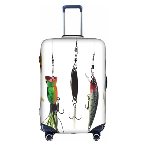 Housse de bagages lavables imprimés appâts de pêche housse protection valise voyage