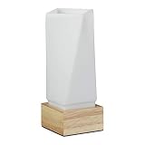 Original: lámpara de sobremesa moderna con forma de prisma; pantalla de vidrio opalino para una luz agradable