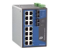 MOXA EDS-516A-MM-SC - 16 Ports Managed Ethernet Switch with 14 10/100 BaseTx Ports, 2 Multi Mode 100 BaseFx Ports with VLAN, IGMP Snooping, Port trunking, RMON and QoS