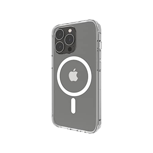 Belkin Schutzhülle mit MagSafe für iPhone 13 Pro, antimikrobielle Beschichtung, UV-beständige Materialien, integrierte Magnete und erhöhte Kanten zum Schutz der Kamera - Transparent