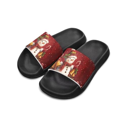 Image of Unisex Slides for Girls Boys Comfortable Slippers Slides Non-slip Shower Shoes House Fashion Thick for Indoor & Outdoor Gifts