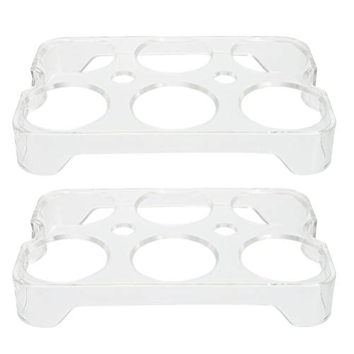 2 Piezas Organizador Huevos Nevera, Organizador FrigoríFico Con 6 Compartimentos, Caja De ConservacióN De Huevos, Almacenaje Compacto Para Cocina
