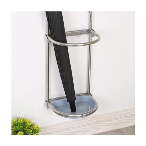 Support mural parapluie pliable réglable avec bac de drainage intégré - 7