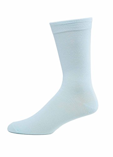 Stunning Solid Mens Trouser Socks, Powder Blue