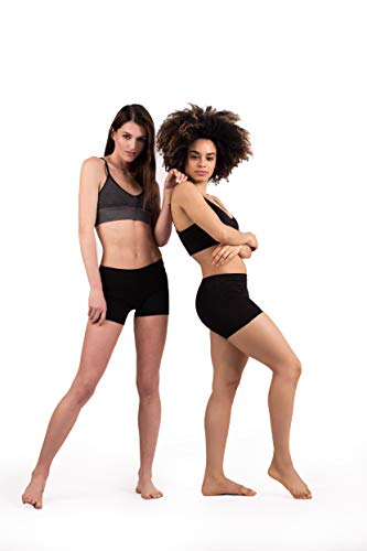 Evari Women's Boyshort Panties Comfortable Cotton Underwear Pack Of 2 (Black, X-Large) #TOP5