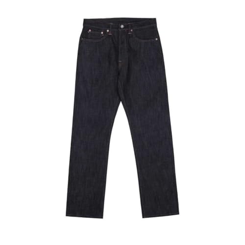 Men’S Straight Leg Casual Denim Jeans with Button Fly Mid Waist Pants2