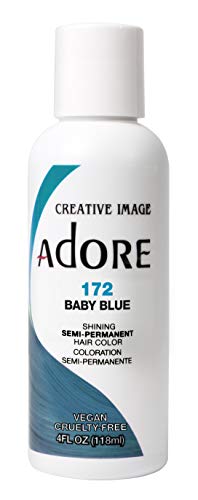 Adore Semi-Permanent Haircolor #172 Baby Blue 4 Ounce (118ml) (6 Pack)