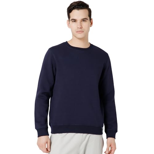 Image of BODYACTIVE Men Full Sleeve Solid Sweatshirt