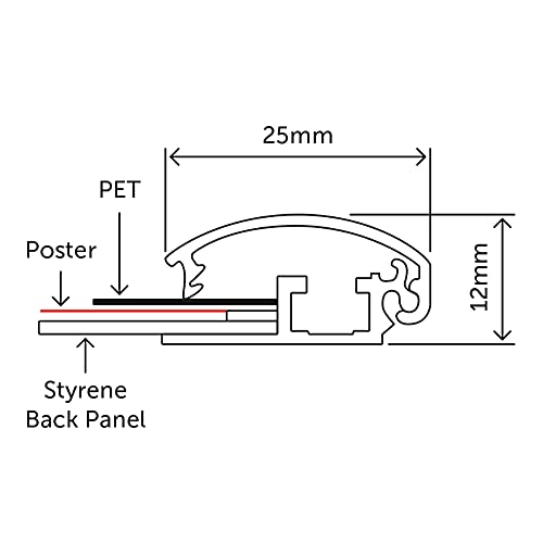 VIZ-PRO Snap Frame Poster Holder Retail Display - A0 - Image 4