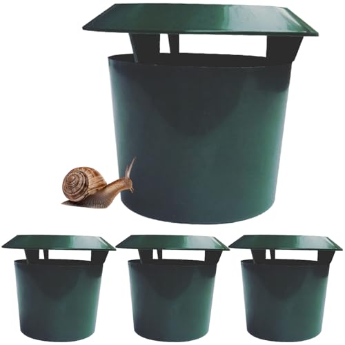 Nyutcwe 4Pcs Plastic Snail Trap, Catch Slugs and Snails Beer Traps for Slugs Trap for Aquarium Fish Tank Garden Decor, 11x9.5cm
