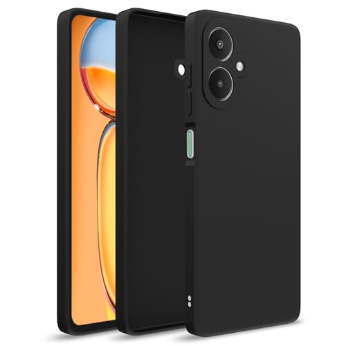 Image of Pikkme Redmi 13C 5G Back Cover Camera Protection Shockproof Soft Matte Silicone Back Case for Redmi 13C 5G (Black)