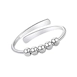 Qsvbeeqj Elegantes perlas anillos de dedo accesorios de fiesta anillos de boda textura de cobre adecuado para trajes casuales a juego ajustable, como se describe