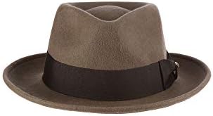 Scala Classico Men's Crushable Wool Felt Fedora (Medium, Olive)