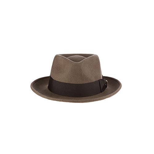 Scala Classico Men's Crushable Wool Felt Fedora (Medium, Olive)