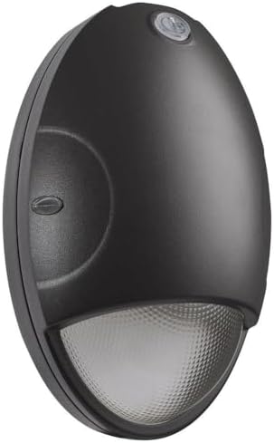 Nuvo ColorQuick - 15W CCT Selectable LED Oval Small Emergency Outdoor Wall Pack in Utilitarian Style-10.47 Inches Tall and 6.