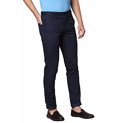 Image of Park Avenue Men's Cotton Blend Print Pattern Neo Fit Flat Front Chinos