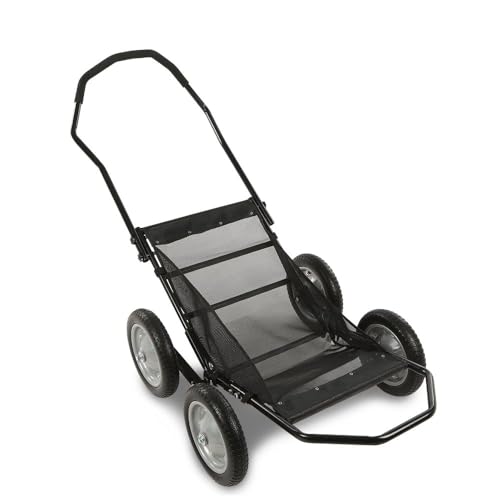 CROSSDESIGN 500 Pounds Capacity Foldable Multi Use Deer Game Recovery Cart Utility Gear Dolly with 4 Oversized Wheels All Terrain Cart