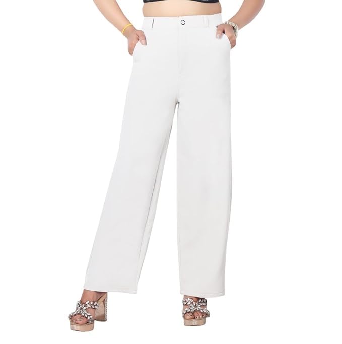 elendra jeans Elendra Trousers for Women – Korean Style Flared Pants with Pockets | High Waist Trouser Pant-picture-21