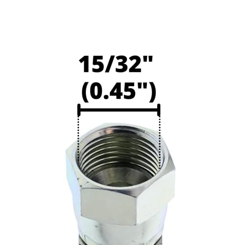 Image of 3 /8 inch Hose x 5 /16 inch JIC 37 Degree Female Hydraulic Hose Ends Crimp Fitting Compatible with Parker 43-Series | FJX-06-05-43 (10-PACK)