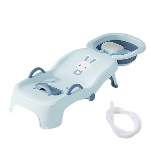 Silla de champú - silla de salón champú para niños | Asiento de baño para el cabello para bambios plegables | Asiento de lavado del cabello para niños | Head descansa reclinable banco riselado para
