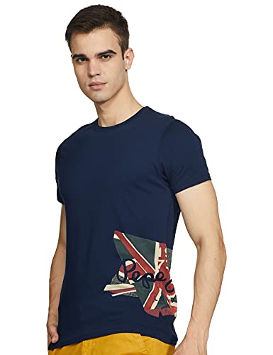 Image of Pepe Solid Cotton Slim Fit Mens T-Shirt (A21PATONSSIPWHI-P)