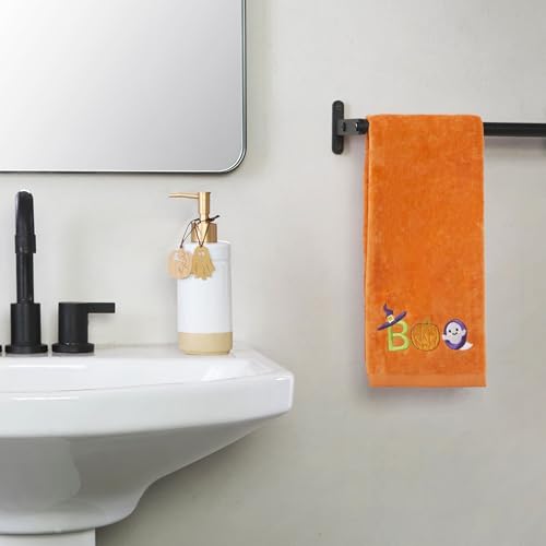 SKL Home Halloween Boo Handtuch-Set für Bad/Küche/Bar & Geschenk, Orange, 2 Stück – Ansicht 3