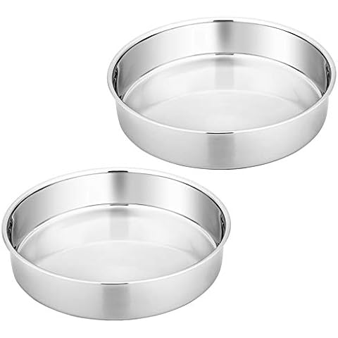 Homikit Backform, Edelstahl Rund Kuchenform Backformen 2er Set Cover