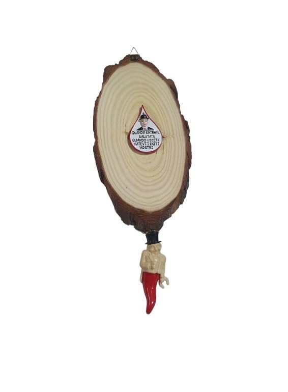 Planche à découper en bois avec pendentif porte-bonheur Art4 31x16